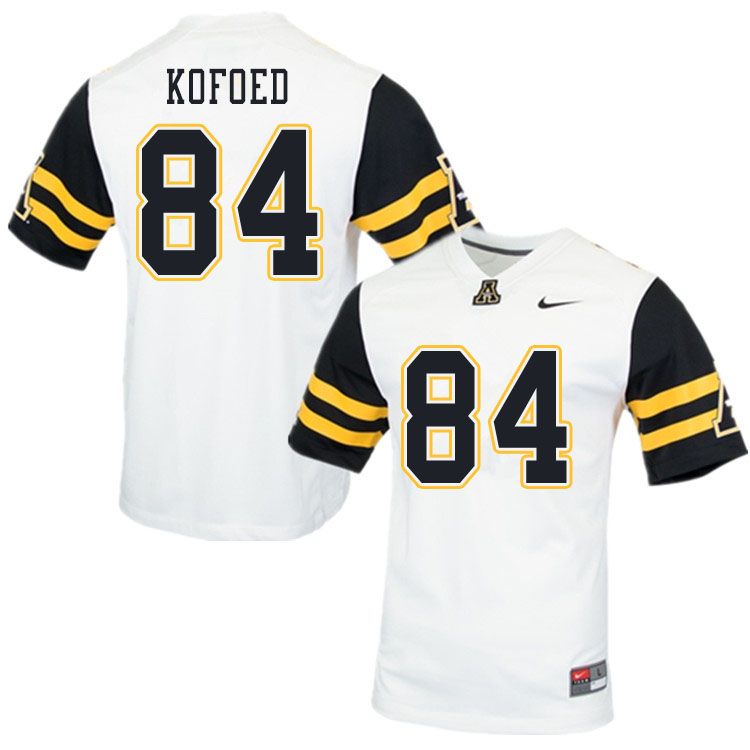 Men #84 Ricky Kofoed Appalachian State Mountaineers College Football Jerseys Sale-White - Click Image to Close